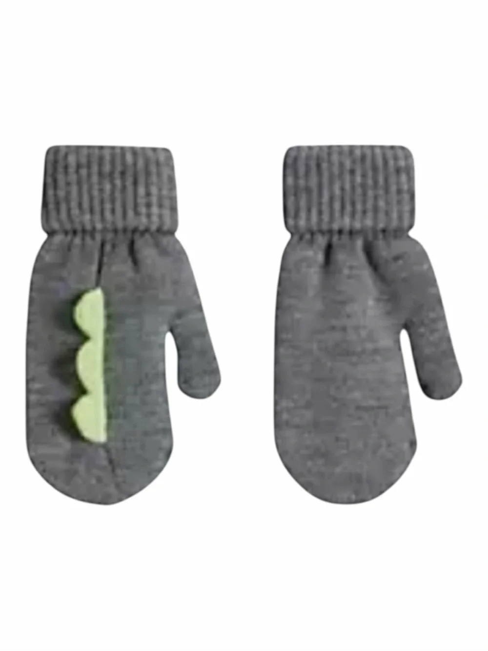 Northeast Outfitters Cozy Cabin Youth Dino Mittens in Gray